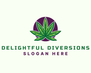 Hemp Cannabis Leaf logo design