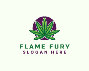 Hemp Cannabis Leaf logo design