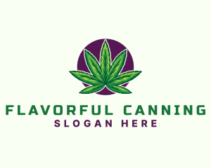 Hemp Cannabis Leaf logo design