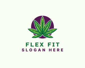 Hemp Cannabis Leaf logo design