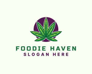 Hemp Cannabis Leaf logo design