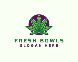 Hemp Cannabis Leaf logo design