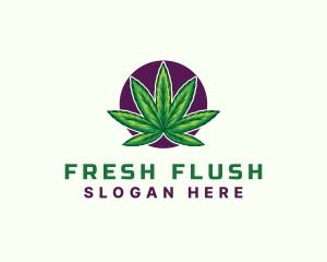 Hemp Cannabis Leaf logo design