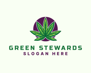 Hemp Cannabis Leaf logo design