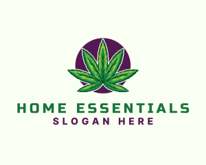 Hemp Cannabis Leaf logo design