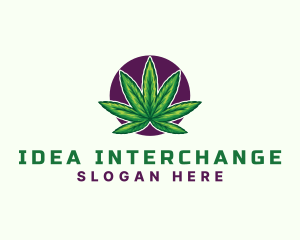 Hemp Cannabis Leaf logo design