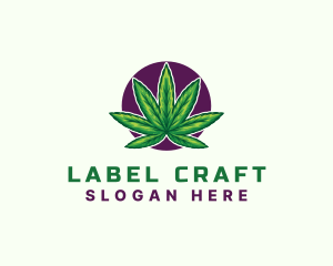 Hemp Cannabis Leaf logo design