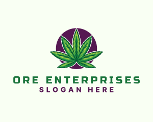 Hemp Cannabis Leaf logo design