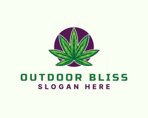 Hemp Cannabis Leaf logo design