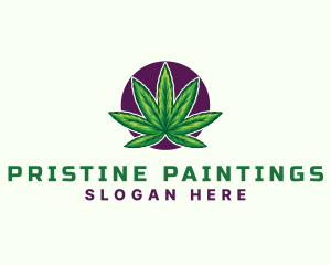 Hemp Cannabis Leaf logo design