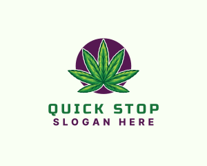 Hemp Cannabis Leaf logo design