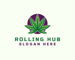 Hemp Cannabis Leaf logo design