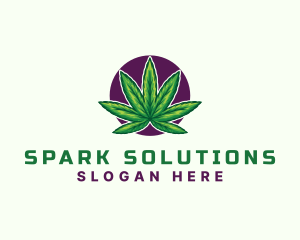 Hemp Cannabis Leaf logo design