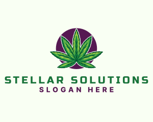 Hemp Cannabis Leaf logo design