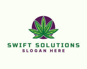 Hemp Cannabis Leaf logo design