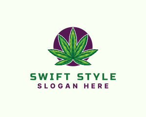 Hemp Cannabis Leaf logo design