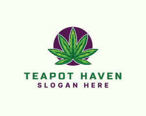 Hemp Cannabis Leaf logo design