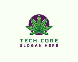 Hemp Cannabis Leaf logo design