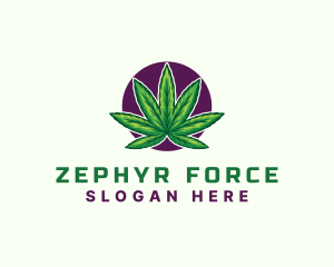 Hemp Cannabis Leaf logo design