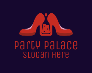 Red Heels Liquor logo design