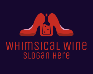 Red Heels Liquor logo design