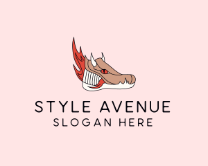 Fire Dragon Sneakers logo design