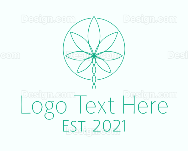 Organic Cannabis Leaf Logo