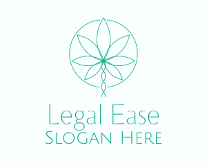 Organic Cannabis Leaf Logo