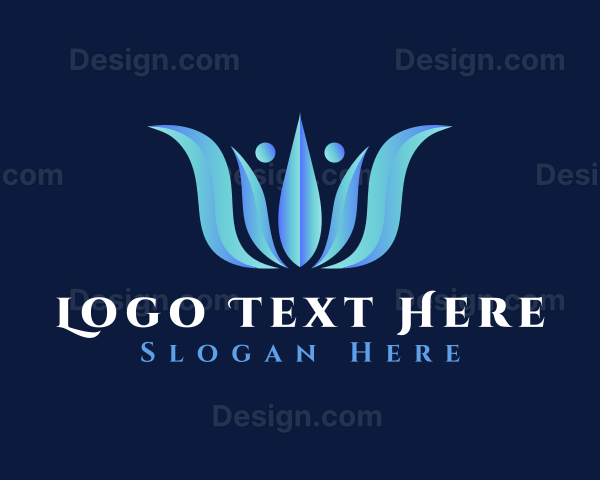 Blue Elegant Crown Logo