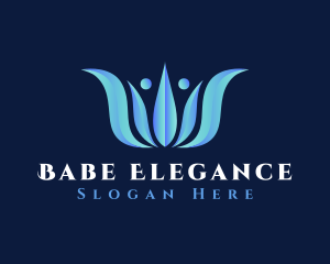 Blue Elegant Crown  logo design