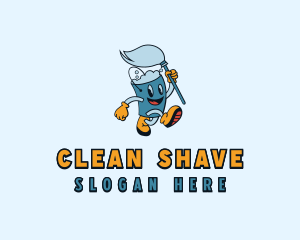 Cleaning Bucket Mop logo design