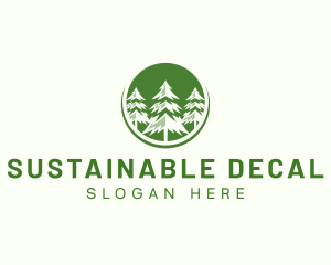 Sustainable Pine Tree Forest logo design