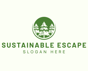 Sustainable Pine Tree Forest logo design