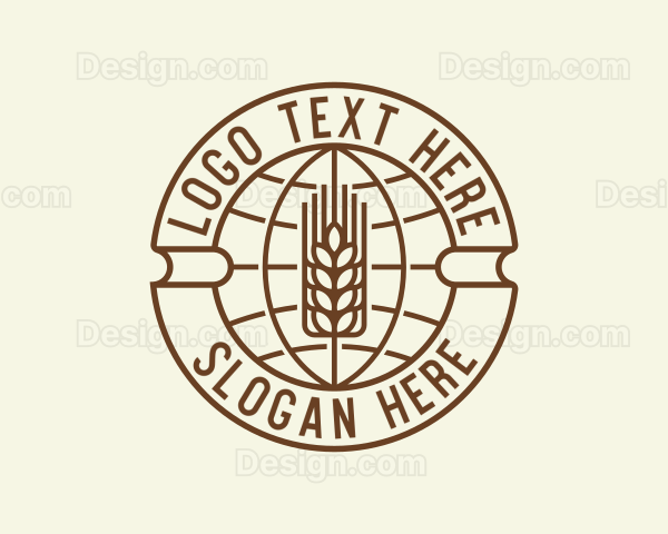 World Agriculture Wheat Logo