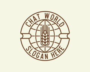 World Agriculture Wheat logo design