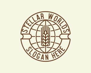 World Agriculture Wheat logo design