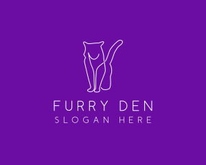Feline Cat Monoline logo