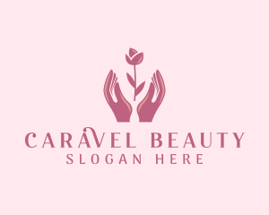 Beauty Flower Hands logo design