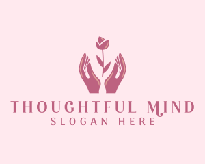 Beauty Flower Hands logo design