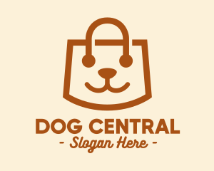 Cute Puppy Bag  logo design