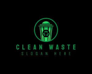 Recycle Trash Bin logo design