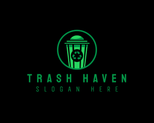 Recycle Trash Bin logo design