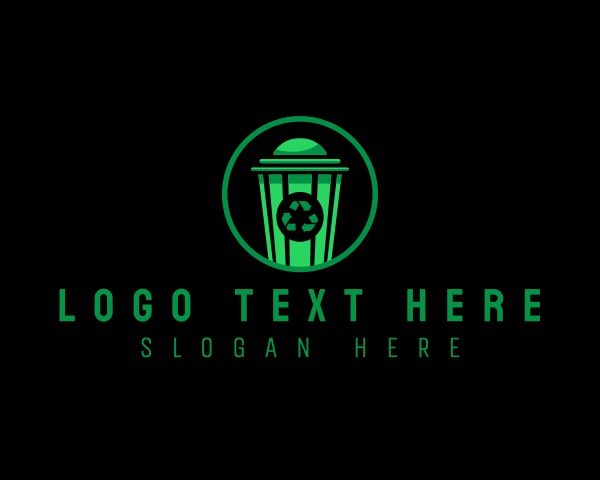 Trash Bin logo example 3