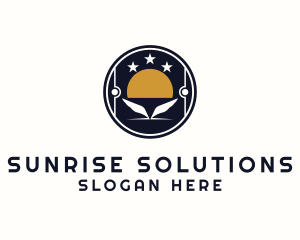 Solar Sun Wing logo design