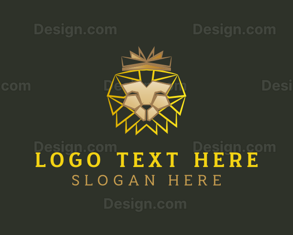 Geometric King Lion Logo