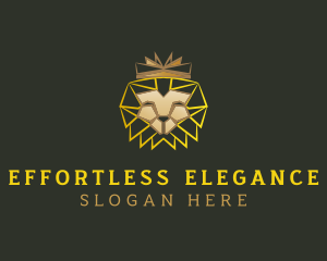 Geometric King Lion Logo