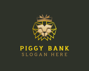 Geometric King Lion logo design