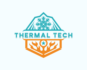 Air Conditioning Temperature logo design