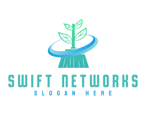 Plant Broom Swift Clean logo