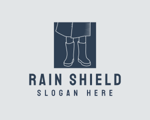 Simple Rain Boots Footwear logo design